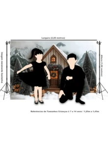 3D Sublimated Fabric Photographic Background Christmas 2.20x1.50 Horizontal - FFF-2272 - 查看 4