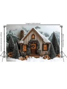 3D Sublimated Fabric Photographic Background Christmas 2.20x1.50 Horizontal - FFF-2272 - 查看 2