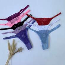 Kit With 4 Panties With Double Lace Thong Adjustment Women's Lingerie Intimate Fashion Wholesale - Nhiều màu - Xem 9