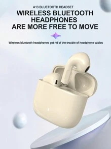 Auriculares inalámbricos para llamadas y deporte, auriculares intrauditivos binaurales (USB-C), vida útil de la batería (180mAh), nombre Bluetooth "A13"
