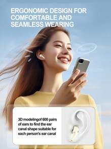 Auriculares inalámbricos para llamadas y deporte, auriculares intrauditivos binaurales (USB-C), vida útil de la batería (180mAh), nombre Bluetooth "A13"