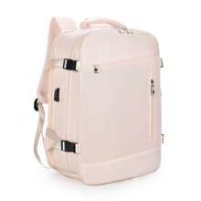 Business Travel Backpack Multi-Functional Reinforced Laptop Backpack Viral Large Multifunctional Travel Bag Suitcase Carry-On Backpack UNISEX TRAVEL NYLON WATERPROOF WITH USB 40LITERS - Màu be - Xem 1