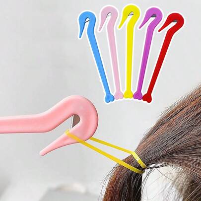 1pc Elastic Hair Band Cutters Disposable Rubber Band Remover Hair Ties Removing Tool Styling Accessories Prevent Hair Pulling Scalp Damage,+1000 Pcs 0.47 Inches Hair Rubber Bands