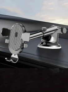 Car Phone Holder, Suction Cup Mount Adjustable 360 Degree Rotation Multi-Function Phone Stand For Car Navigation - Black - View 1