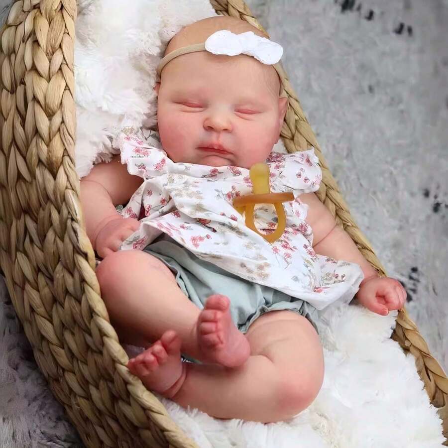 NPK 19inch Reborn Peaches Sleeping Baby Doll With 3D Skin Multiple