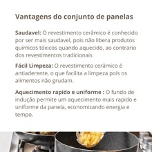 Non-Stick Cookware Set For Induction Stove 12-Piece Kit Brinox Granite Set - Xem 5