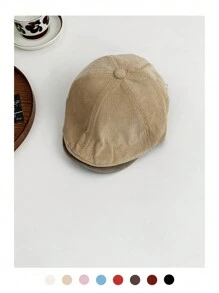 复古英伦格子报童帽,女士新款秋冬大帽檐贝雷帽,百搭 - 彩色 - 查看 19