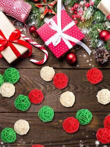 12 quả bóng mây sống động - Quả cầu cành cây mây nhiều màu dùng để trang trí bàn, hoàn hảo cho Giáng sinh, đám cưới, ngày lễ & tiệc tại nhà, trang trí Giáng sinh - Nhiều màu - Xem 6