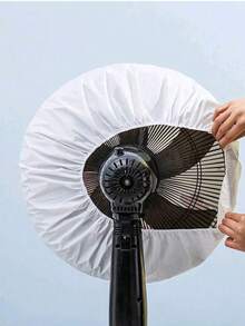 1 个 18 英寸风扇罩，白色半包裹式风扇防尘罩，适合家庭使用，防水、防潮、防尘风扇保护罩，易于穿脱，可清洗和重复使用，保持风扇清洁，适用于学校、办公室、家庭、旅行、可清洗、可重复使用 - 白色 - 查看 3