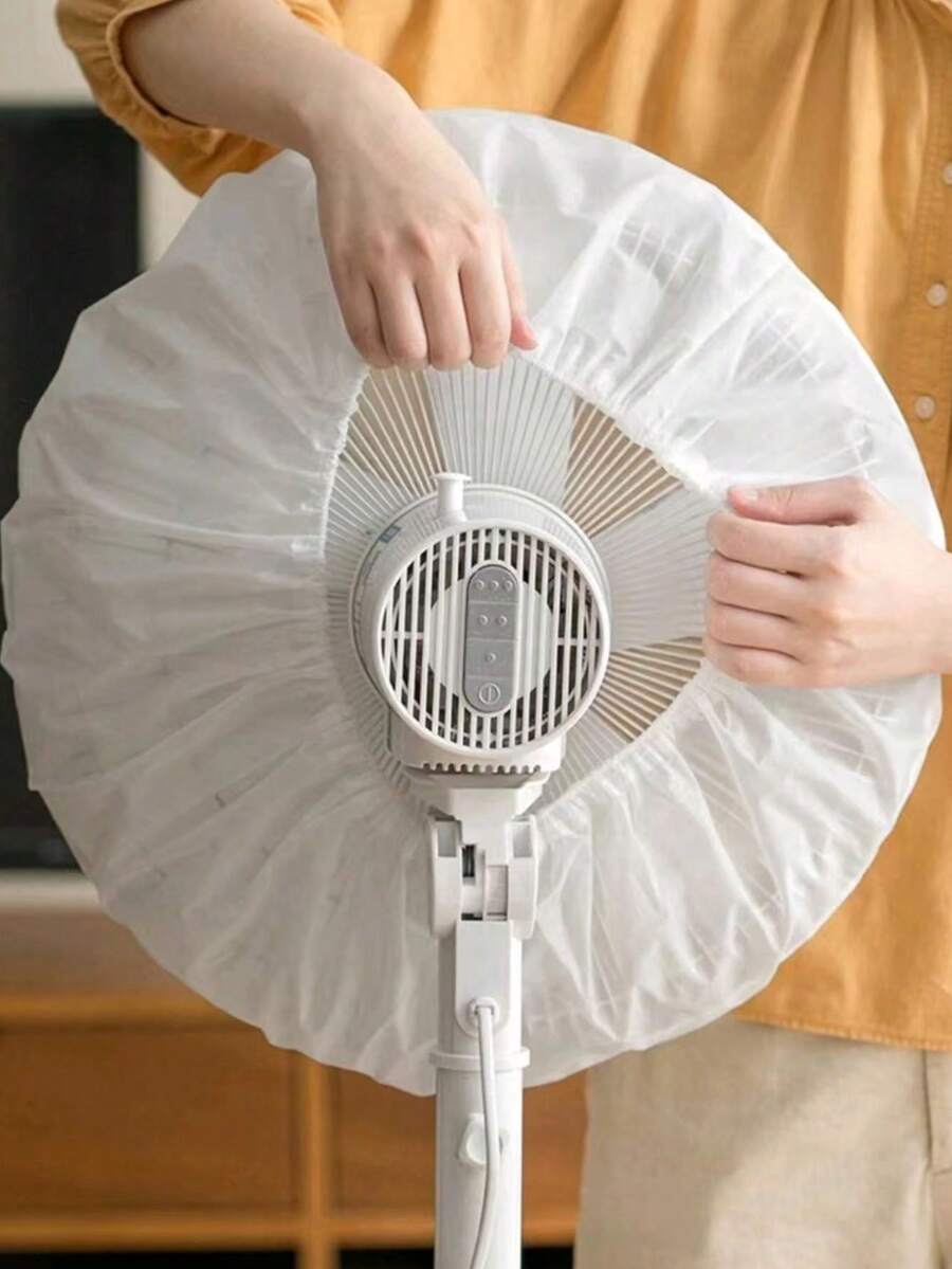 1 个 18 英寸风扇罩，白色半包裹式风扇防尘罩，适合家庭使用，防水、防潮、防尘风扇保护罩，易于穿脱，可清洗和重复使用，保持风扇清洁，适用于学校、办公室、家庭、旅行、可清洗、可重复使用 - 白色 - 查看 1