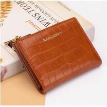 鳄鱼皮纹理小钱包 多功能优雅拉链零钱包 女士礼物 Bresmas 卡夹 卡夹 钱包 名片夹 信用卡夹 身份证夹 卡片夹 女士 女士钱包 迷你钱包 钱包 钱包 卡片钱包