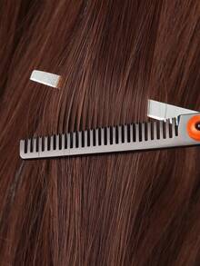 Bộ 8 cây kéo cắt tóc chuyên nghiệp cho salon, gồm kéo tỉa mỏng, kéo cắt tỉa và kéo tạo kiểu tóc, unisex, màu đen/cam - Nhiều màu - Xem 9