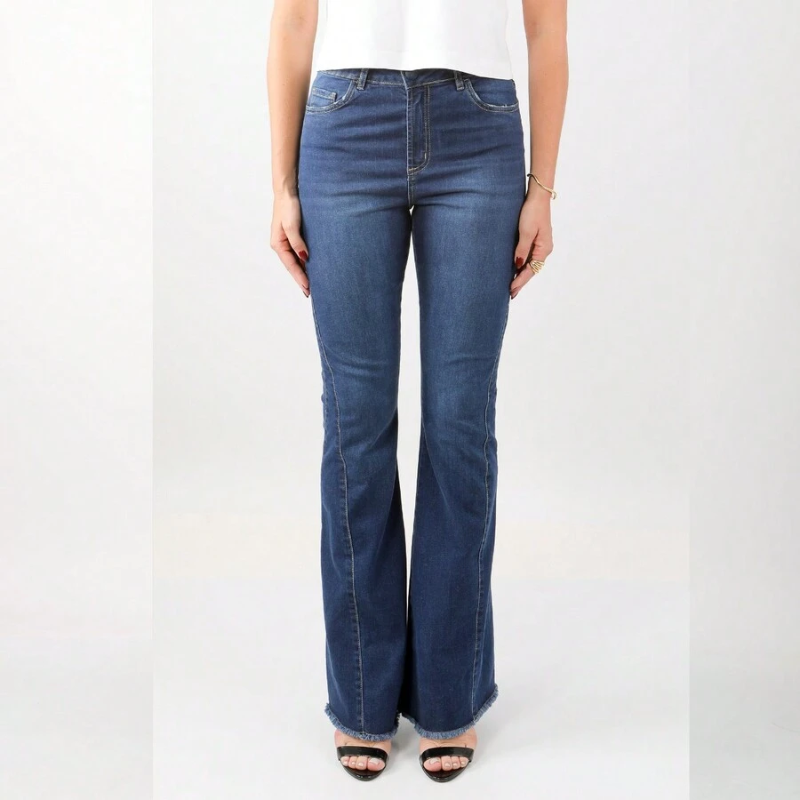 Women's Flare Jeans Brand S R - 藏蓝色 - 查看 1