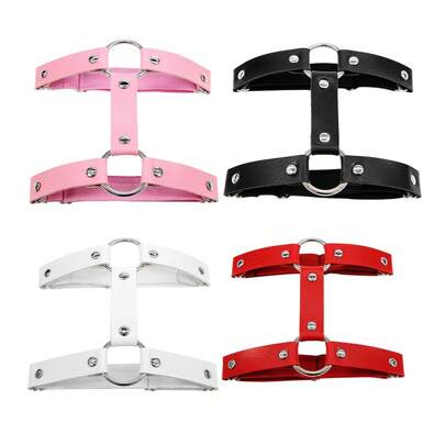 1 chiếc Punk PU Leather Đen Hồng O Round Leg Chains Belts Women Suspenders Straps Body Chains Harness Jewelry Quà tặng cho phụ nữ