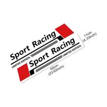 2 件运动赛车贴纸图案限量版运动风格乙烯基薄膜装饰贴花适用于奥迪宝马大众丰田标致梅赛德斯奔驰雷诺汽车配件 - 60x11cm/23.62x4.33inch - 查看 6