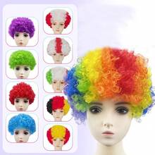 1 件派对假发装饰、小丑假发、国旗假发、圣诞派对用品、假发头饰 - 彩色 - 查看 1