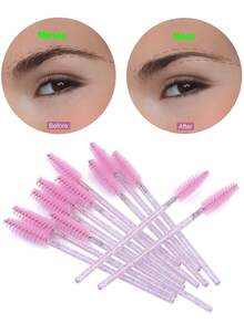 200 件 100 件 50 件睫毛膏棒睫毛刷、眉刷涂抹器化妆刷工具套件用于睫毛延长和化妆 - 彩色 - 查看 4