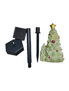 Đèn đường cây thông Noel năng lượng mặt trời, thích hợp để trang trí Giáng sinh, đường đi ngoài trời, sân trong, sân thượng và bãi cỏ - Đèn năng lượng mặt trời hình người tuyết giáng sinh - Xem 3