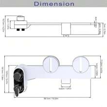 冷热水马桶喷头,超薄温水喷头,非电动可调压力自清洁喷头,适用于臀部和女性私处清洗,易于安装,浴室配件,浴室工具 - 黑與白 - 查看 3