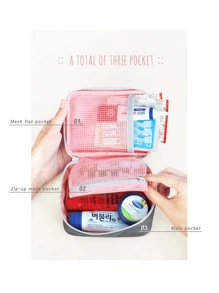 Mini Outdoor First Aid Kit Bag, Nylon Medical Storage Bag, Travel Portable Medicine Organizer Emergency Kit First Aid Kits, Double Zippers Handy Pills Pocket For Travel Home Medicine Bag Medicine Storage Bag Medicine Organizer First Aid Kit First Aid Bag Travel Accessories Travel Organizer Travel Essentials Travel Stuff Travelling Bag College Vacation Cruise Summer Holiday Essentials For Outdoor Camping Hiking Hunting