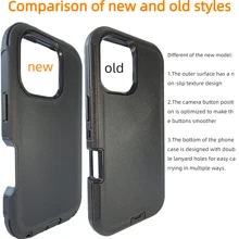 FOGEEK Custodia protettiva per iPhone 17 Pro Max, aggiornata, 3 in 1, resistente agli urti, anti-caduta, antiscivolo - nero - Visualizzare 9