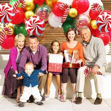 Bộ 105 vòng hoa bóng bay trang trí Giáng sinh - Bóng bay nhiều màu đỏ, xanh lá, vàng và kim tuyến, bóng bay kim loại, chủ đề kẹo ngày lễ Giáng sinh, trang trí tiệc sinh nhật Giáng sinh - Nhiều màu - Xem 6