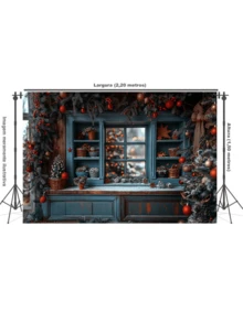 3D Sublimated Fabric Photographic Background Christmas 2.20x1.50 Horizontal - FFF-2280 - View 2