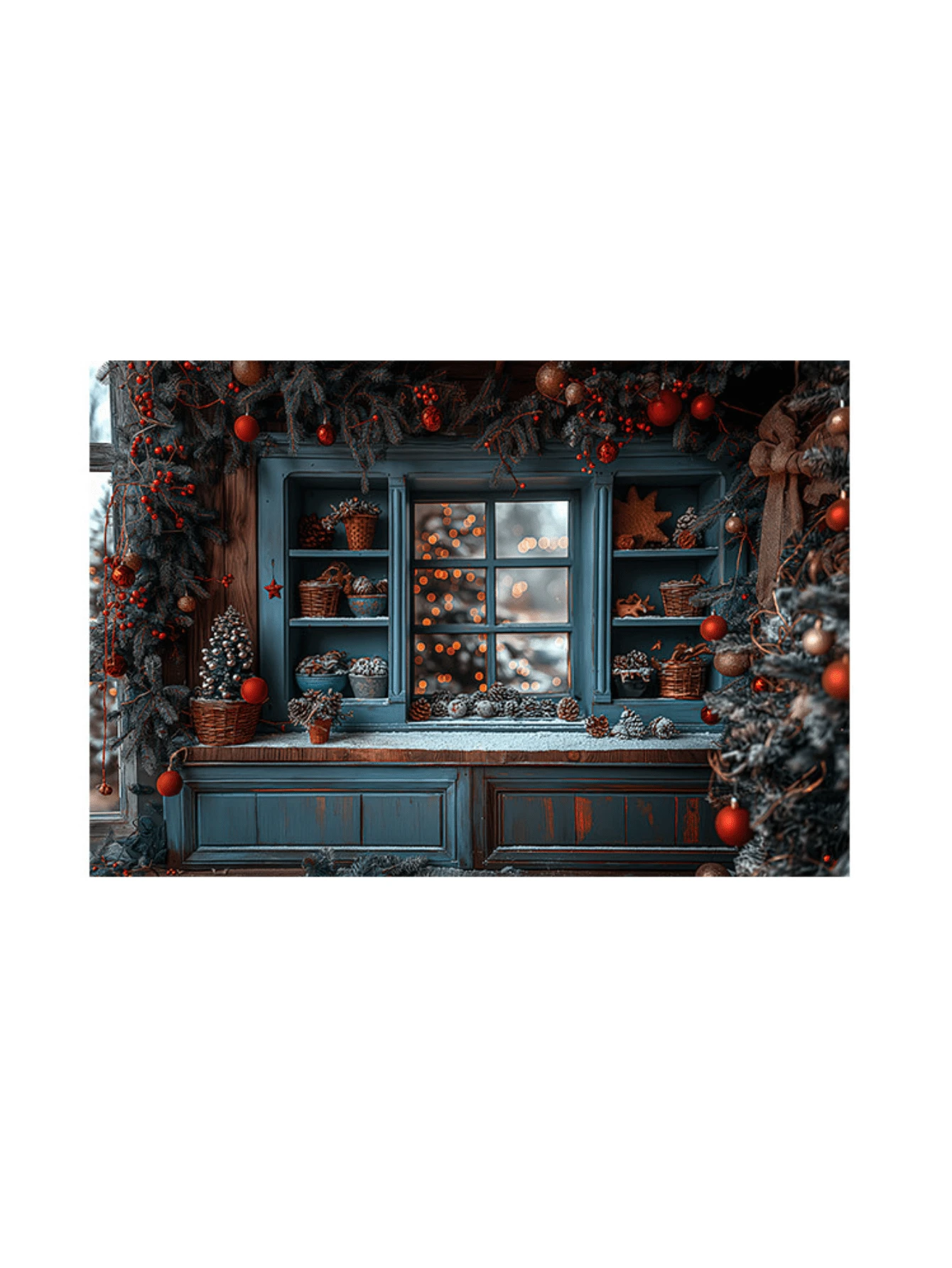 3D Sublimated Fabric Photographic Background Christmas 2.20x1.50 Horizontal - FFF-2280 - View 1