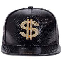 1Piece Men Cool USD Diamond Turning Hats Hip Hop Hat Outdoor Sport Adjustable Sunscreen Leisure Hat Spring Autumn Travel Tourism Beach Vacation - 黑色 - 查看 2