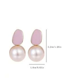 一对超仙花耳环，尽显奢华感，时尚优雅，夸张个性。锆石耳环 - 彩色 - 查看 3