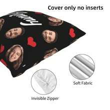 1 vỏ gối in tên ảnh cá nhân tùy chỉnh, gối mặt tùy chỉnh, vỏ gối in một mặt cho ngày của mẹ/cha/lễ tạ ơn/ngày nhà giáo, tự tạo vỏ gối có hình ảnh, món quà tuyệt vời cho gia đình, bạn bè và chính bạn - màu đen - Xem 6