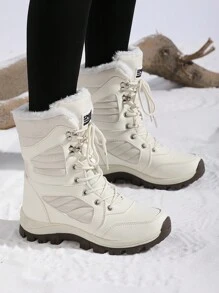 2025Women's Versatile Casual Thick Sole Shock-Absorbing Warm Snow Boots, Winter Shoes,Fur Boots