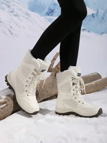 2025Women's Versatile Casual Thick Sole Shock-Absorbing Warm Snow Boots, Winter Shoes,Fur Boots