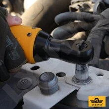 LYUWO LYUWO Power Tool 3/8-Inch Cordless Yellow Ratchet Electric Wrench 45Nm 90 Degree Right Angle 12V Rechargeable Ratchet Wrench, With A Slender Body For Easy Multi Angle Entry Into Narrow Spaces, No Longer Bound By Wires