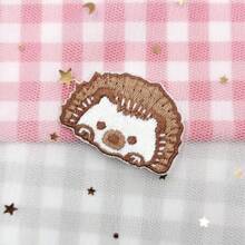 1 pieza/3 piezas Parches bordados de animales de dibujos animados japoneses (estilo autoadhesivo), parches decorativos para reparar ropa con lindos diseños de cachorro/gatito/erizo, adecuados para fundas de teléfonos, bolsas de lona, bolsos, ropa y talla grande para decoración DIY