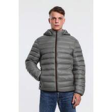 JOPHY & CO. TMK Men's Spring Autumn Down Jacket With Hood 100 Grams Art. 8201 - 灰色 - 查看 2