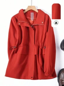 JIANHU Autumn New Fashion Lightweight Red Jacket - Red - View 3