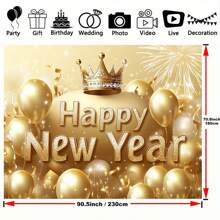 1 szt., baner na obchody Nowego Roku 2025, bez potrzeby prądu, odpowiedni na urodziny, wesela, wieczory panieńskie, dekoracje imprezowe i rekwizyty do fotobudki