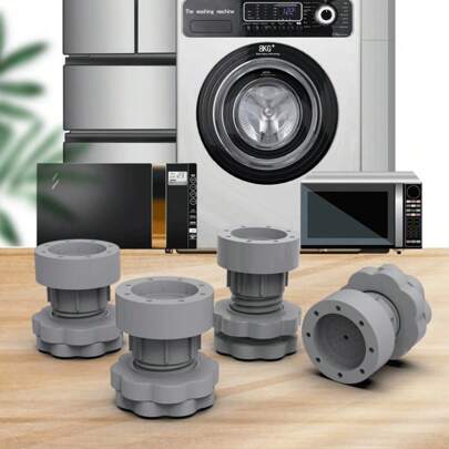 Washing Machine Feet Pads Riser, Non-Slip, Shock Absorbing, Mildew Proof For Front/Top Load Washer, Refrigerator, Drum Pedestal