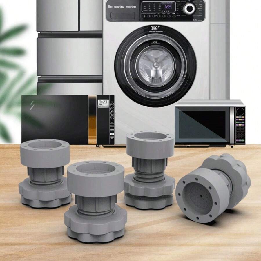 Washing Machine Feet Pads Riser, Non-Slip, Shock Absorbing, Mildew Proof For Front/Top Load Washer, Refrigerator, Drum Pedestal