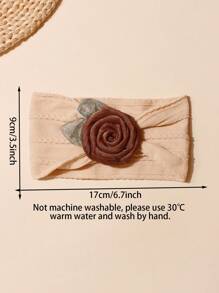 5pcs Newborn Coffee-Color Soft Elastic Breathable Fashion Baby Headbands, Suitable For Daily Wear All Seasons