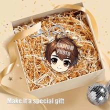 1 cái/3 cái Móc chìa khóa Acrylic hoạt hình ảnh tùy chỉnh, in hai mặt, thích hợp cho nhiều dịp khác nhau làm quà tặng Giáng sinh, trang trí ba lô, đài tưởng niệm thú cưng, ảnh phong cảnh - Nhiều màu - Xem 6