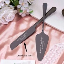Wedding Forks Cake Knife And Server Set,Custom Engraved Wedding Cake Knife And Server Set For Bride And Groom,Wedding Party,Gift For Couples