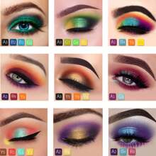 beauty glazed 108 Colors Professional Eyeshadow Palette, Matte Shimmer Glitter Colorful Eye Shadow, Highly Pigmented Waterproof Long Lasting Nude Makeup Palette Eye Make Up Sets - 彩色 - 查看 4