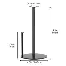 Black Paper Towel Holder Countertop - Free Standing Paper Towel Holder Stand For Bathroom And Kitchen Rolls, Non Slip Paper Towel Roll Holder, Modern Kitchen Countertop Organizer Fits Most Size Paper Roll