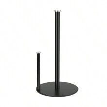 Black Paper Towel Holder Countertop - Free Standing Paper Towel Holder Stand For Bathroom And Kitchen Rolls, Non Slip Paper Towel Roll Holder, Modern Kitchen Countertop Organizer Fits Most Size Paper Roll
