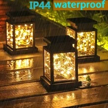 2pcs Solar Lights, Solar Courtyard Decorations, Solar Christmas Decorations, IP44 Waterproof Solar Lights, Garden Outdoor Hanging Decorations, Halloween Decorations, Commercial Light