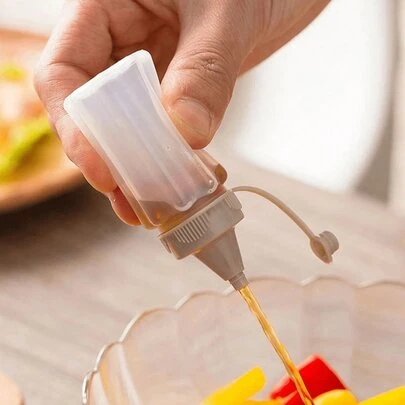 2/4/6/8 便携式调味料挤压瓶，迷你半透明酱汁瓶，适合户外露营