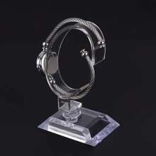 1PC/2 PCS Clear Watch Display Stand Wrist Jewelry Bracelet Display Stands Rack Shop Showcase Holder Stretchie Bangle Bracelet Display Stand Back To School - Clear - View 9