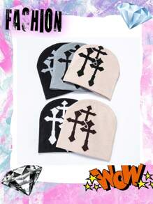 1 Miếng Không giới tính Đơn giản Dệt hoa Mũ đan , Mùa Xuân & Mùa thu Ngoài trời Chống gió Ấm áp Mũ Beanies , Phong cách đường phố , Một cỡ - Nhiều màu - Xem 10